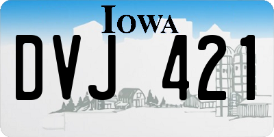 IA license plate DVJ421
