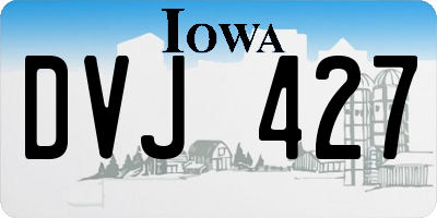 IA license plate DVJ427