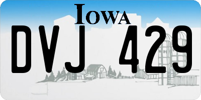 IA license plate DVJ429