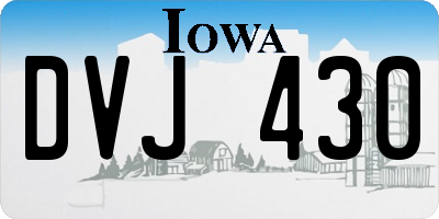 IA license plate DVJ430