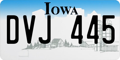 IA license plate DVJ445