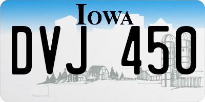 IA license plate DVJ450