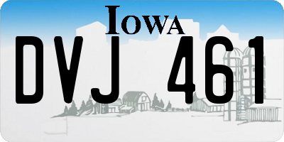 IA license plate DVJ461