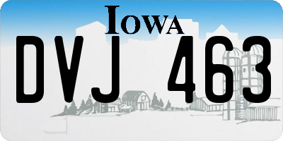 IA license plate DVJ463