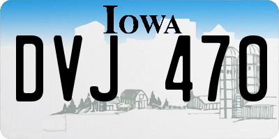 IA license plate DVJ470