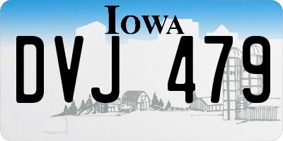 IA license plate DVJ479