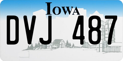 IA license plate DVJ487