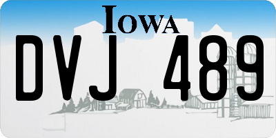 IA license plate DVJ489