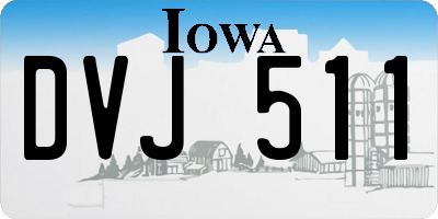 IA license plate DVJ511