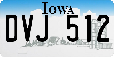 IA license plate DVJ512