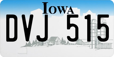 IA license plate DVJ515