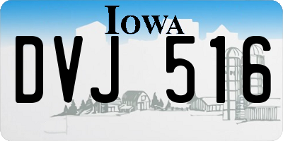IA license plate DVJ516