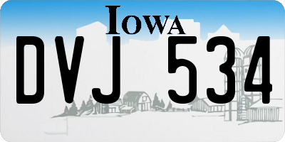 IA license plate DVJ534