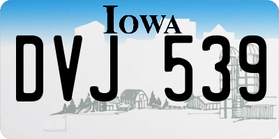 IA license plate DVJ539