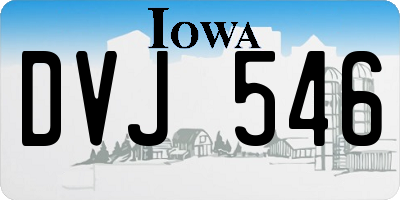 IA license plate DVJ546