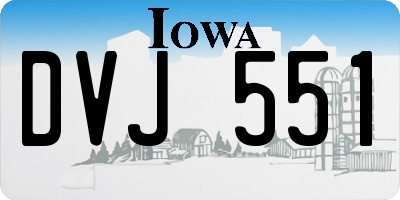 IA license plate DVJ551