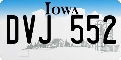IA license plate DVJ552