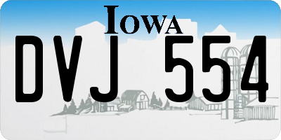IA license plate DVJ554