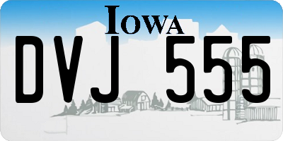 IA license plate DVJ555