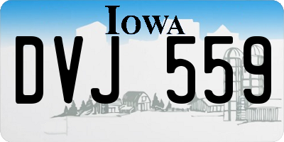 IA license plate DVJ559