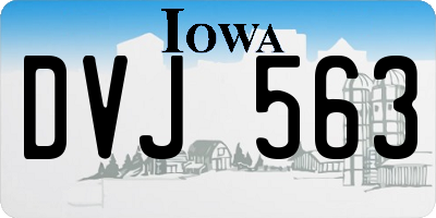 IA license plate DVJ563