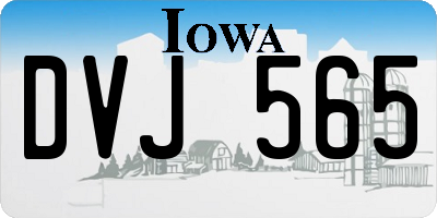 IA license plate DVJ565