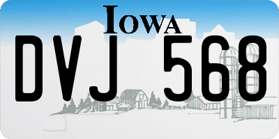 IA license plate DVJ568