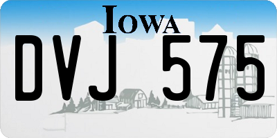 IA license plate DVJ575
