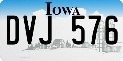 IA license plate DVJ576