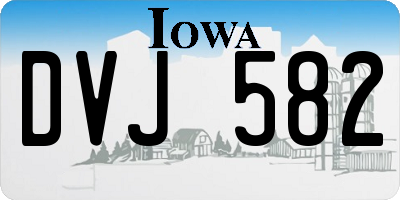 IA license plate DVJ582