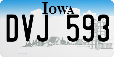 IA license plate DVJ593