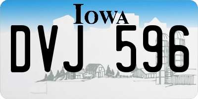 IA license plate DVJ596