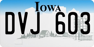 IA license plate DVJ603