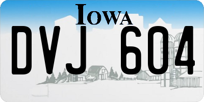 IA license plate DVJ604