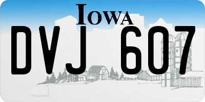 IA license plate DVJ607
