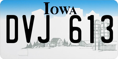 IA license plate DVJ613