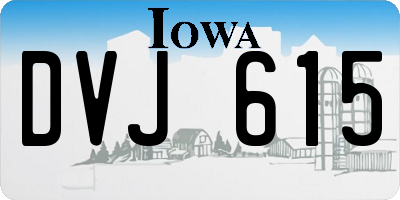 IA license plate DVJ615