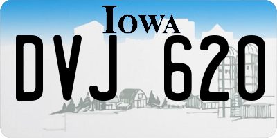 IA license plate DVJ620