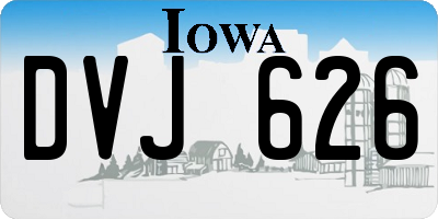 IA license plate DVJ626