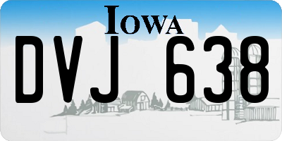 IA license plate DVJ638
