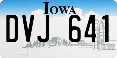 IA license plate DVJ641