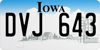 IA license plate DVJ643