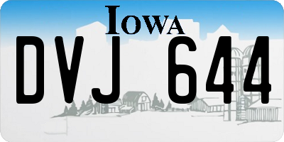 IA license plate DVJ644
