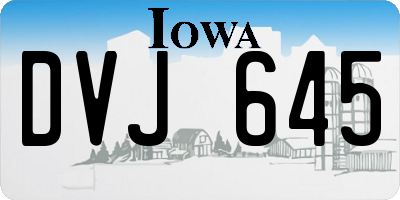 IA license plate DVJ645