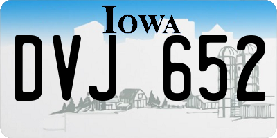 IA license plate DVJ652