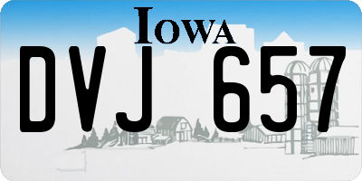 IA license plate DVJ657