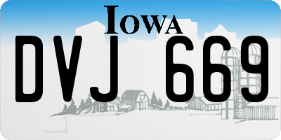 IA license plate DVJ669