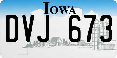 IA license plate DVJ673