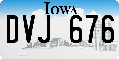 IA license plate DVJ676