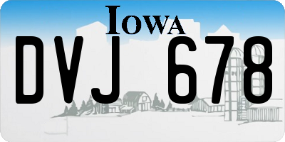IA license plate DVJ678